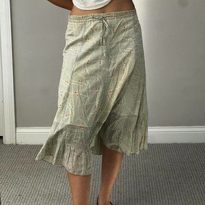 j crew midi flowy skirt